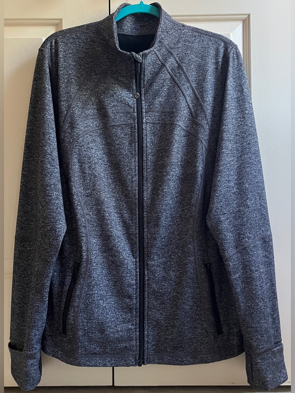 🍒LULULEMON sz 20 DEFINE Jacket HEATHERED BLACK Gray *LUON ~ DISCONTINUED SIZE!!